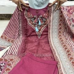 Premium 3-Piece Muslin Kurta Set for Women