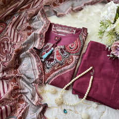 Premium 3-Piece Muslin Kurta Set for Women