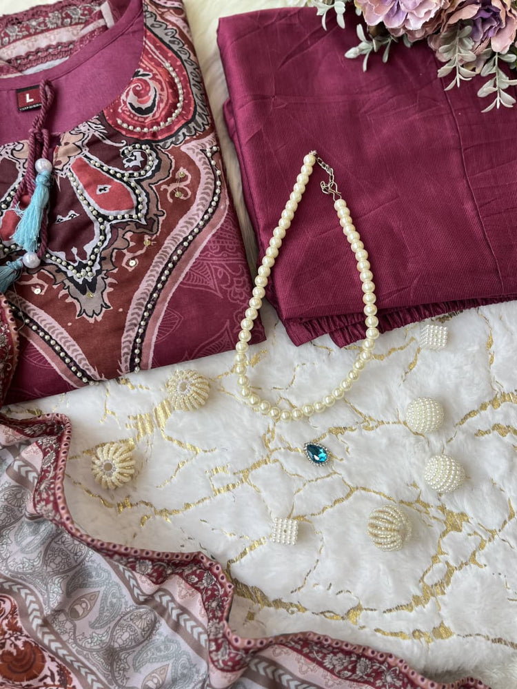 Premium 3-Piece Muslin Kurta Set for Women