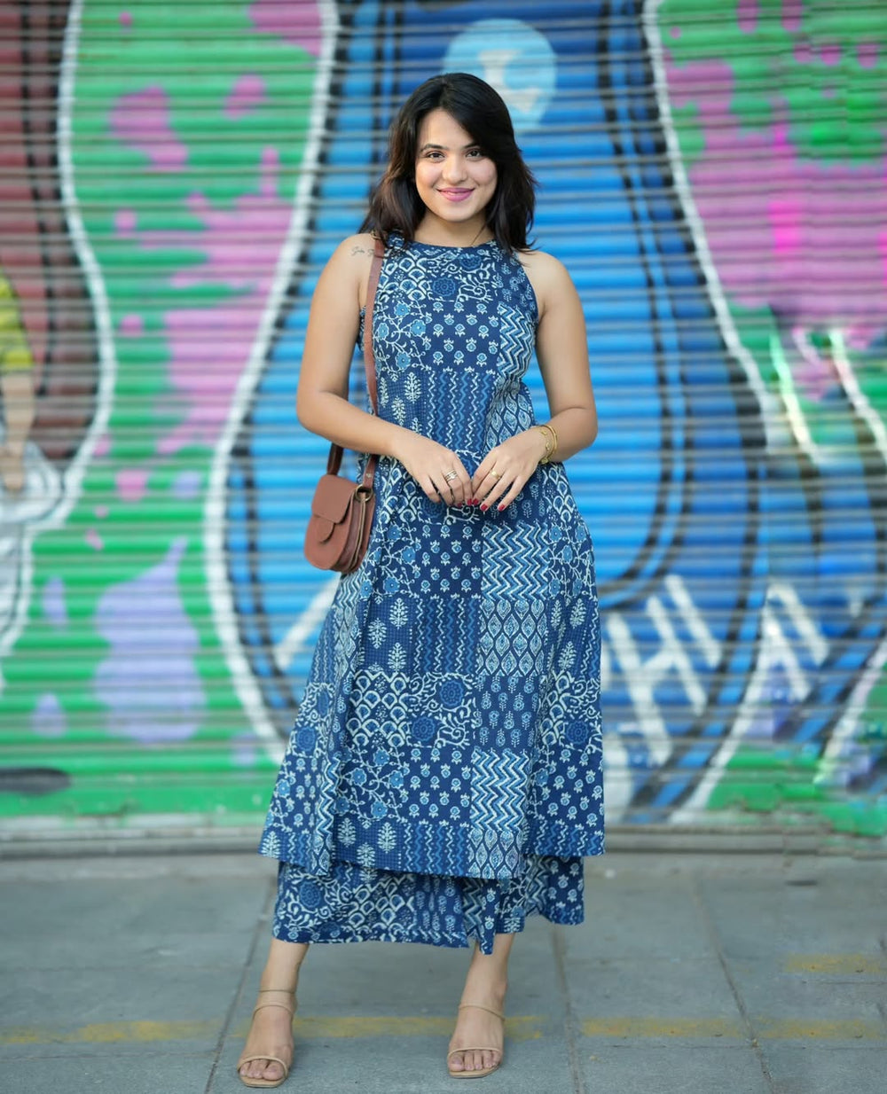 Tushita Blue Indigo Cotton Co-ord Set
