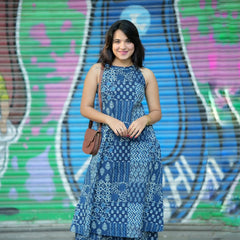 Tushita Blue Indigo Cotton Co-ord Set