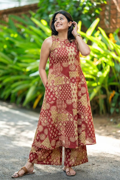 Tushita Multicolor Patch Printed Cotton Co-ord Set