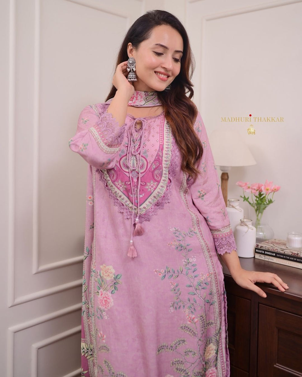 Premium Muslin Floral Suit Set | Festive Wear